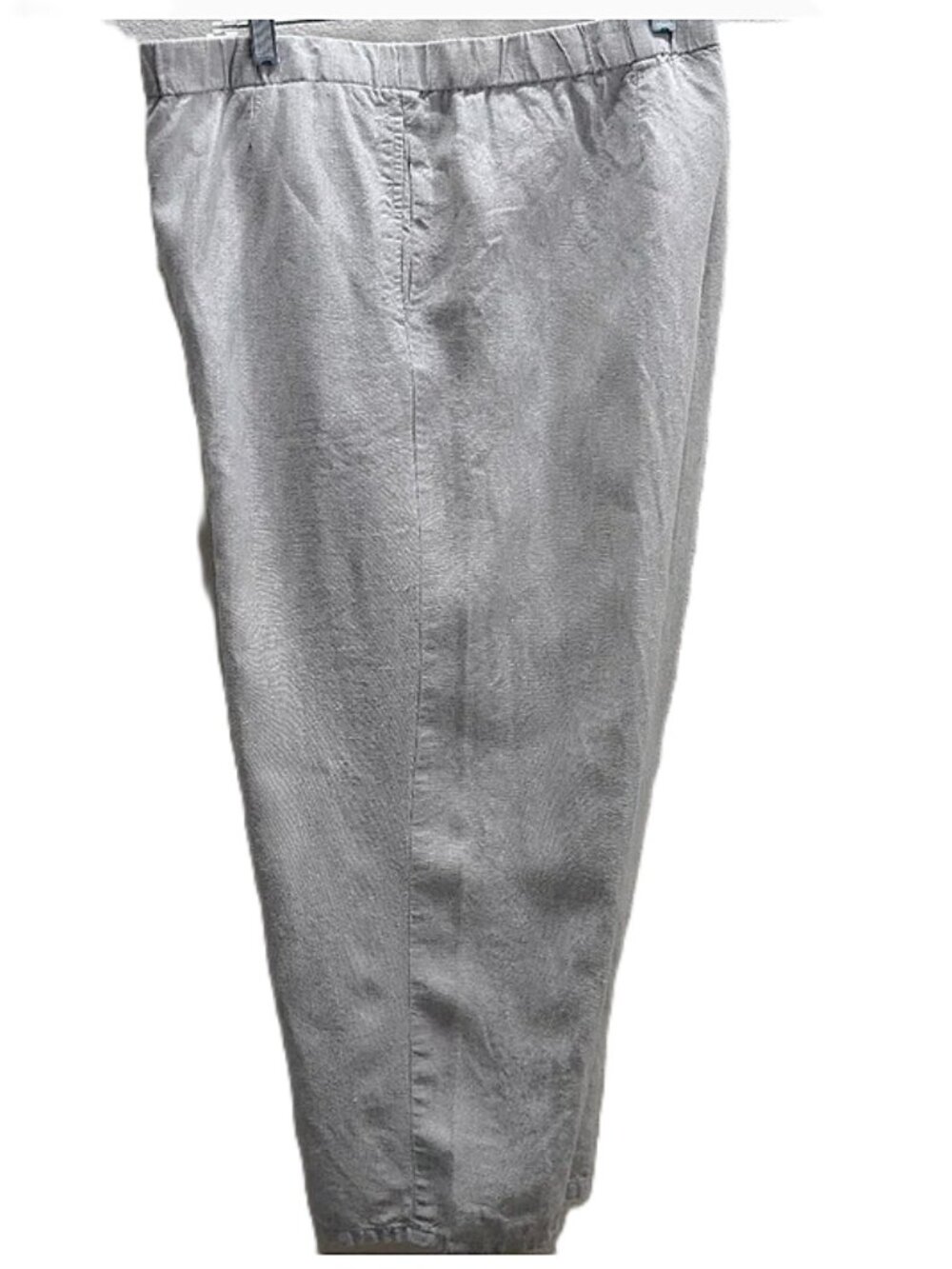 J.Jill Light Gray love Linen crop pants size L